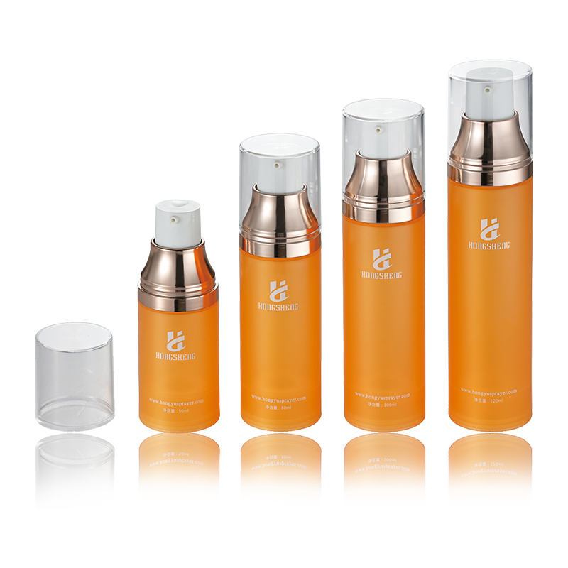 50ML-120ML 오렌지 에어리스 프레스 펌프 Bottle-HS-017D