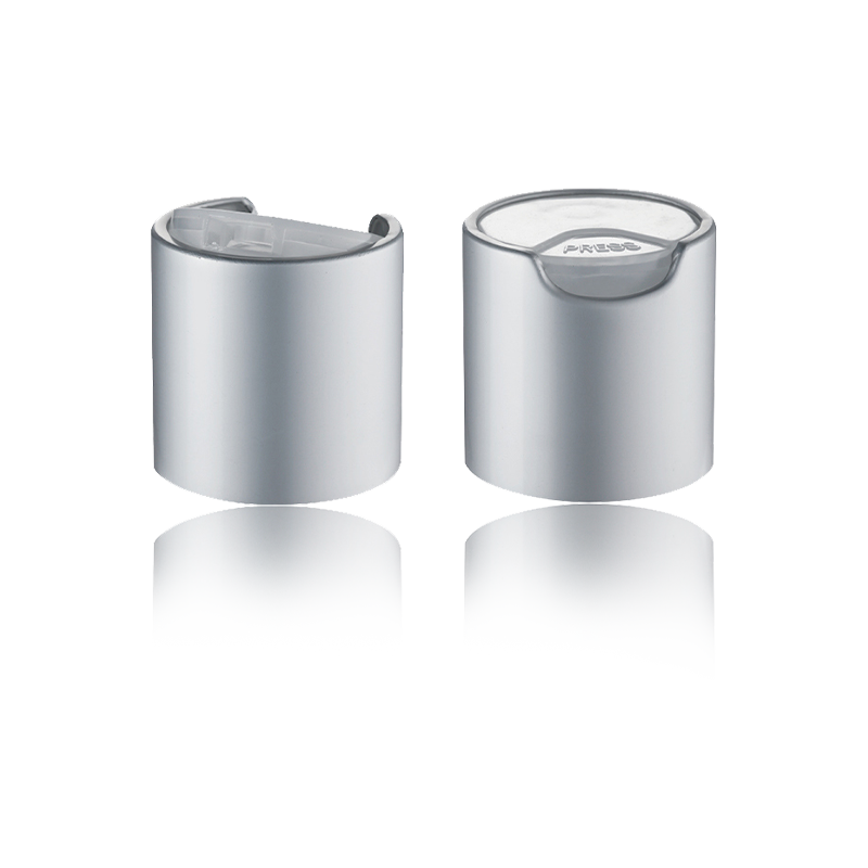 클래식하고 밝은 실버 푸시형 코스메틱 디스크 캡-HY-Q03A