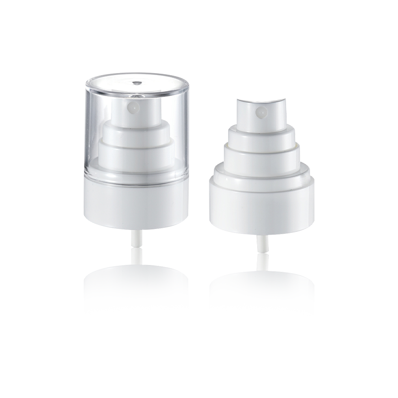 HY24B-57 화장품 화이트 색상 또는 PP 로션 펌프 24/410 하프 캡